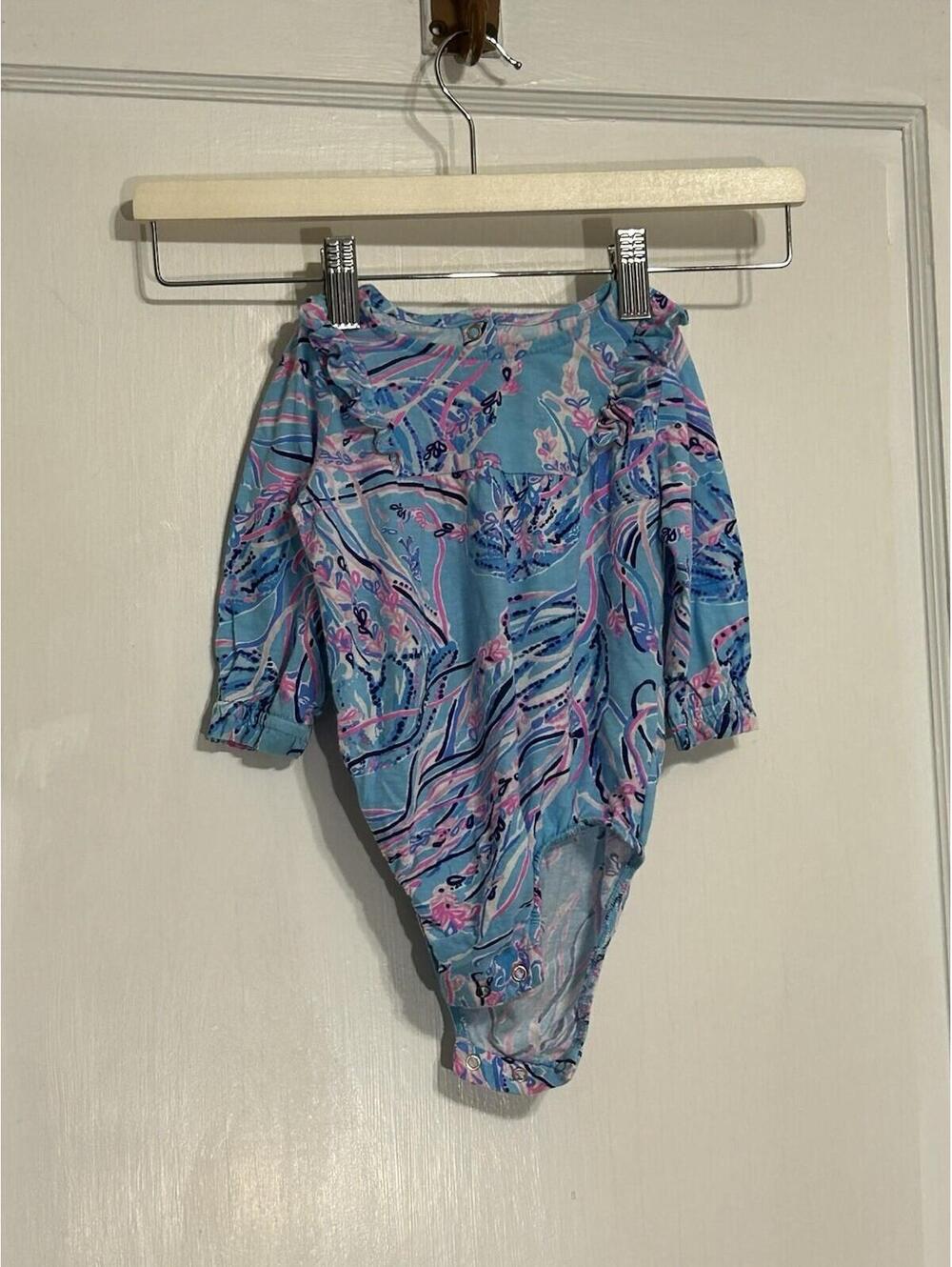 Lilly Pulitzer One Piece Body Suit Romper Baby 6-12 MO Preppy Beachy Coastal